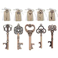 50 pcs Llave Abrebotellas para Decoración de Bolsas de Recuerdos de Boda- Estilo Vintage-5 Estilos